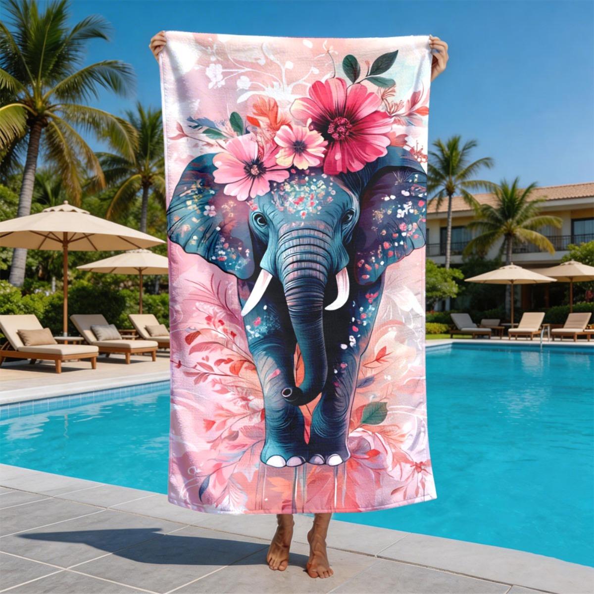 Bohemian-style floral elephant polyester microfiber beach towel is highly absorbent, suitable for swimming and beach outings W40*H60(CM)
Bohemian-style floral elephant polyester microfiber beach towel is highly absorbent, suitable for swimming and beach outings W40*H60(CM)
