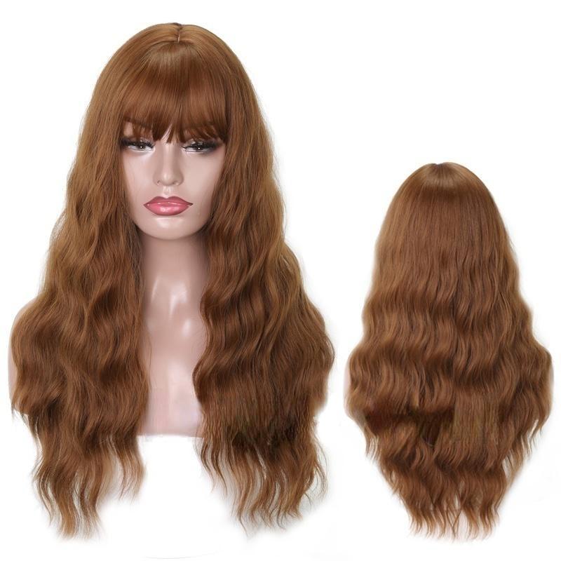 MISS WIG Женский модный натуральный волнистый парик с челкой, длинный волнистый парик для женщин, повседневная одежда 8-12-30
MISS WIG Женский модный натуральный волнистый парик с челкой, длинный волнистый парик для женщин, повседневная одежда 8-12-30