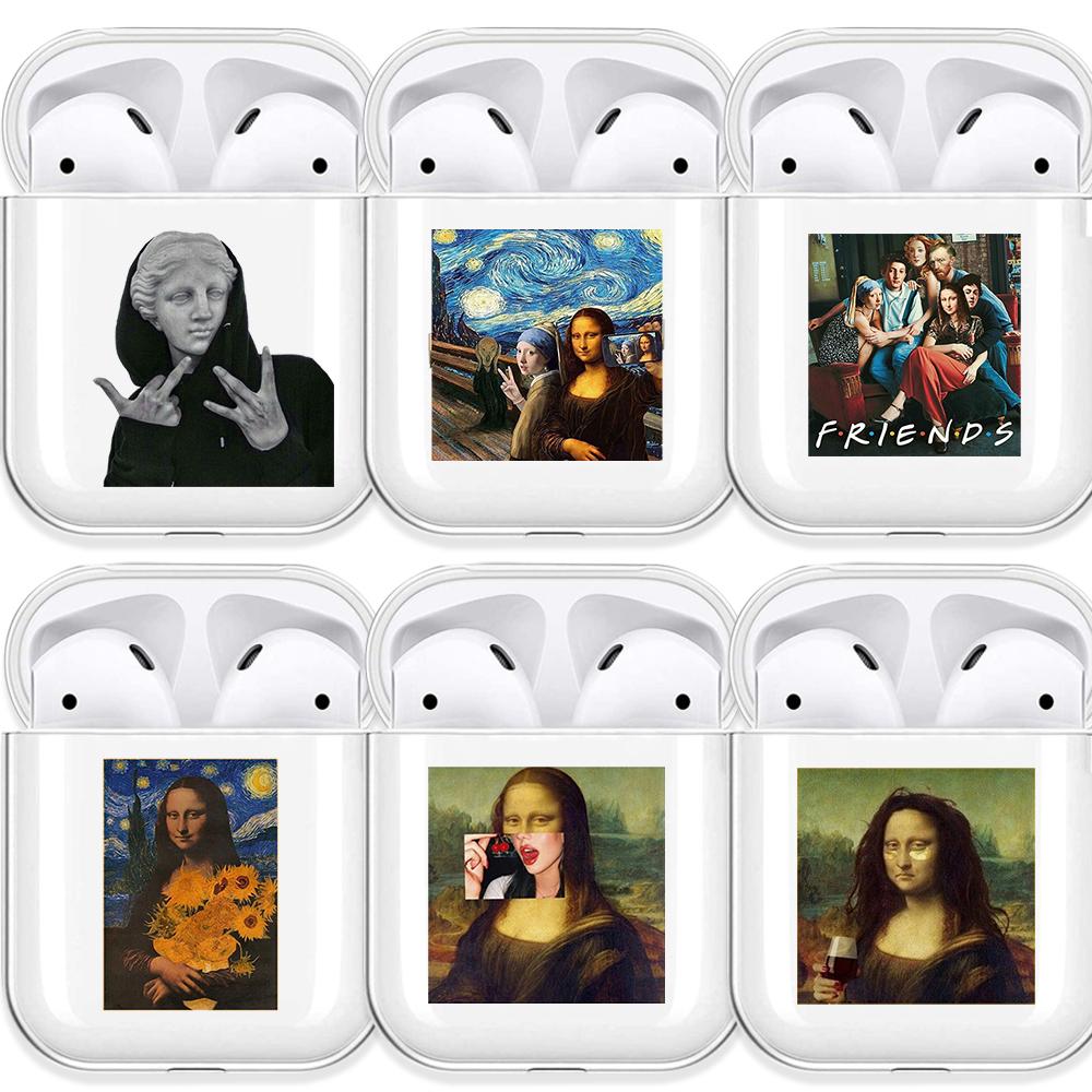 Эстетический абстрактный художественный прозрачный чехол для Airpods для Funda Airpods 2/1, чехол с изображением Ван Гога, Моны Лизы, картина маслом, мягкий чехол из ТПУ
Эстетический абстрактный художественный прозрачный чехол для Airpods для Funda Airpods 2/1, чехол с изображением Ван Гога, Моны Лизы, картина маслом, мягкий чехол из ТПУ