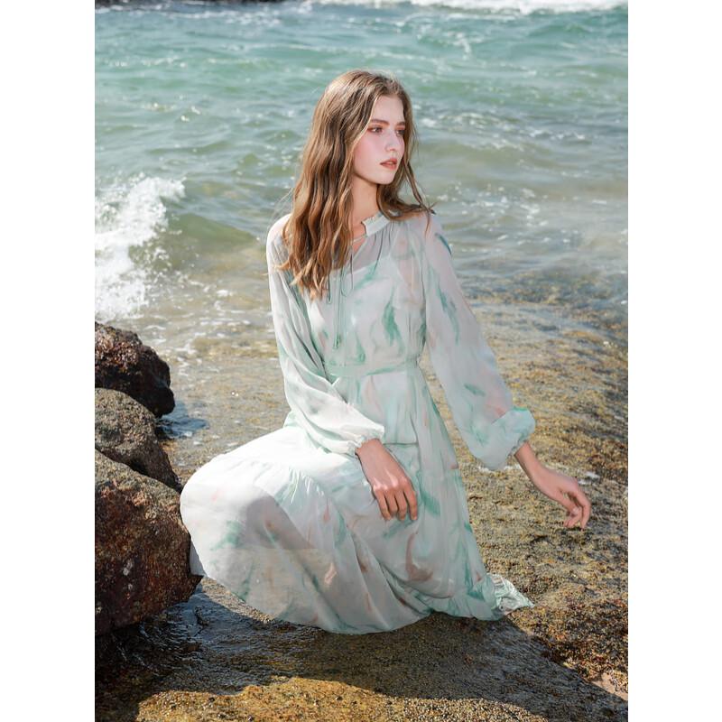 Sancai 2025 Весеннее шелковое платье с V-образным вырезом, состоящее из двух частей, струящееся, длинное XL
Sancai 2025 Весеннее шелковое платье с V-образным вырезом, состоящее из двух частей, струящееся, длинное XL