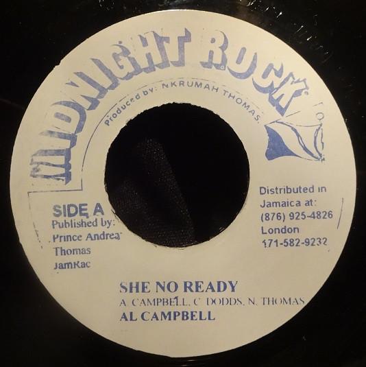 7inch Record AL CAMPBELL - She No Ready NONE Midnight Rock Japan Reggae, Ska & Dub Used
7inch Record AL CAMPBELL - She No Ready NONE Midnight Rock Japan Reggae, Ska & Dub Used