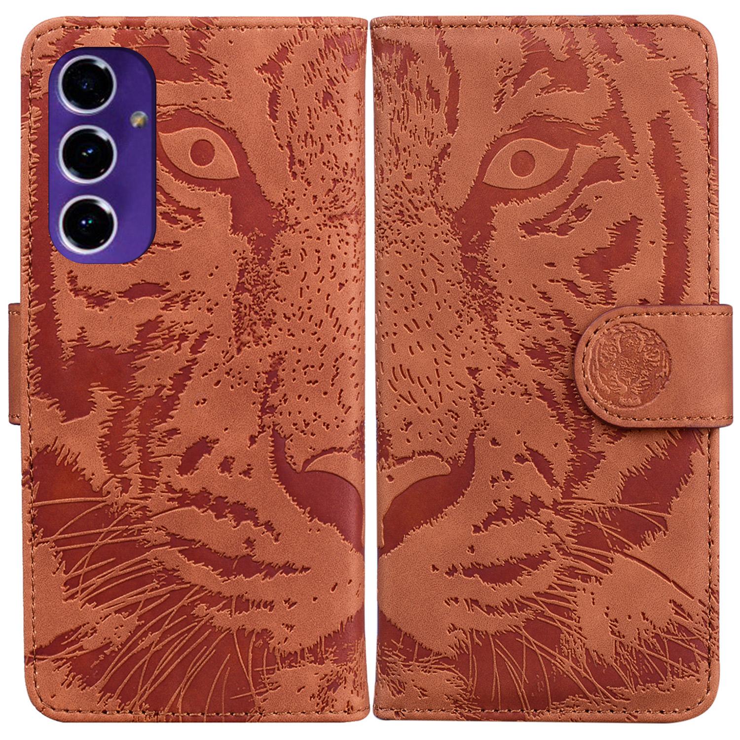 For Samsung Galaxy S24 FE Mobile Phone Stand Case PU Leather Wallet Phone Cover with Imprinted Tiger Brown
For Samsung Galaxy S24 FE Mobile Phone Stand Case PU Leather Wallet Phone Cover with Imprinted Tiger Brown