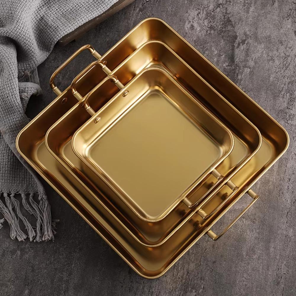 Korean Tiramisu Tray Binaural Handle Snack Dishes Kitchen Tableware BBQ Plate Fried Chicken 15cm-Silver-Shallow
Korean Tiramisu Tray Binaural Handle Snack Dishes Kitchen Tableware BBQ Plate Fried Chicken 15cm-Silver-Shallow