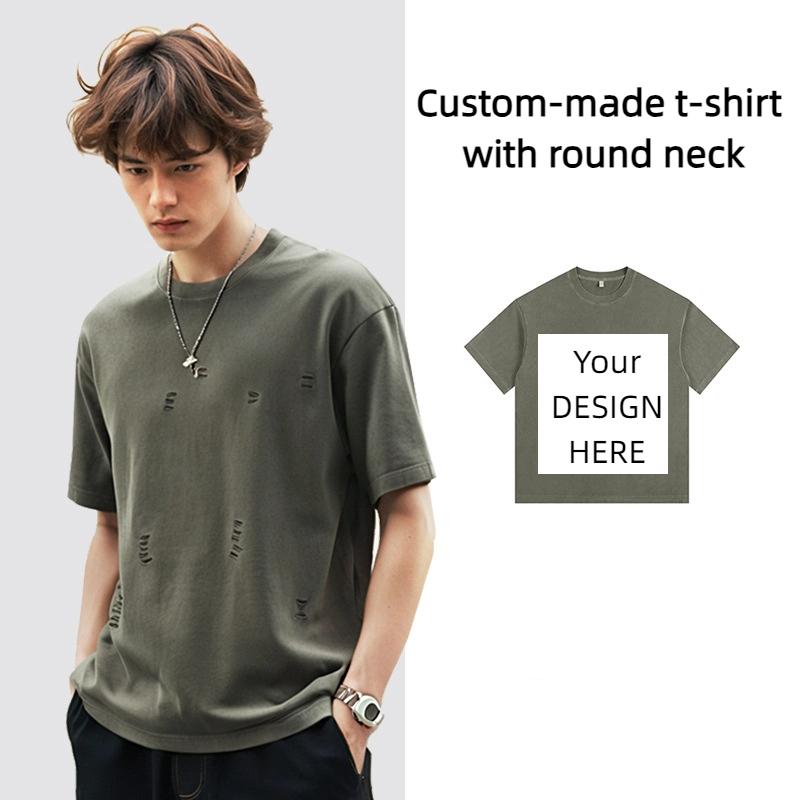 260 Grams of Solid Color Round Neck Hole Washing T-shirt Custom to Print Embroidered S білий
260 Grams of Solid Color Round Neck Hole Washing T-shirt Custom to Print Embroidered S білий