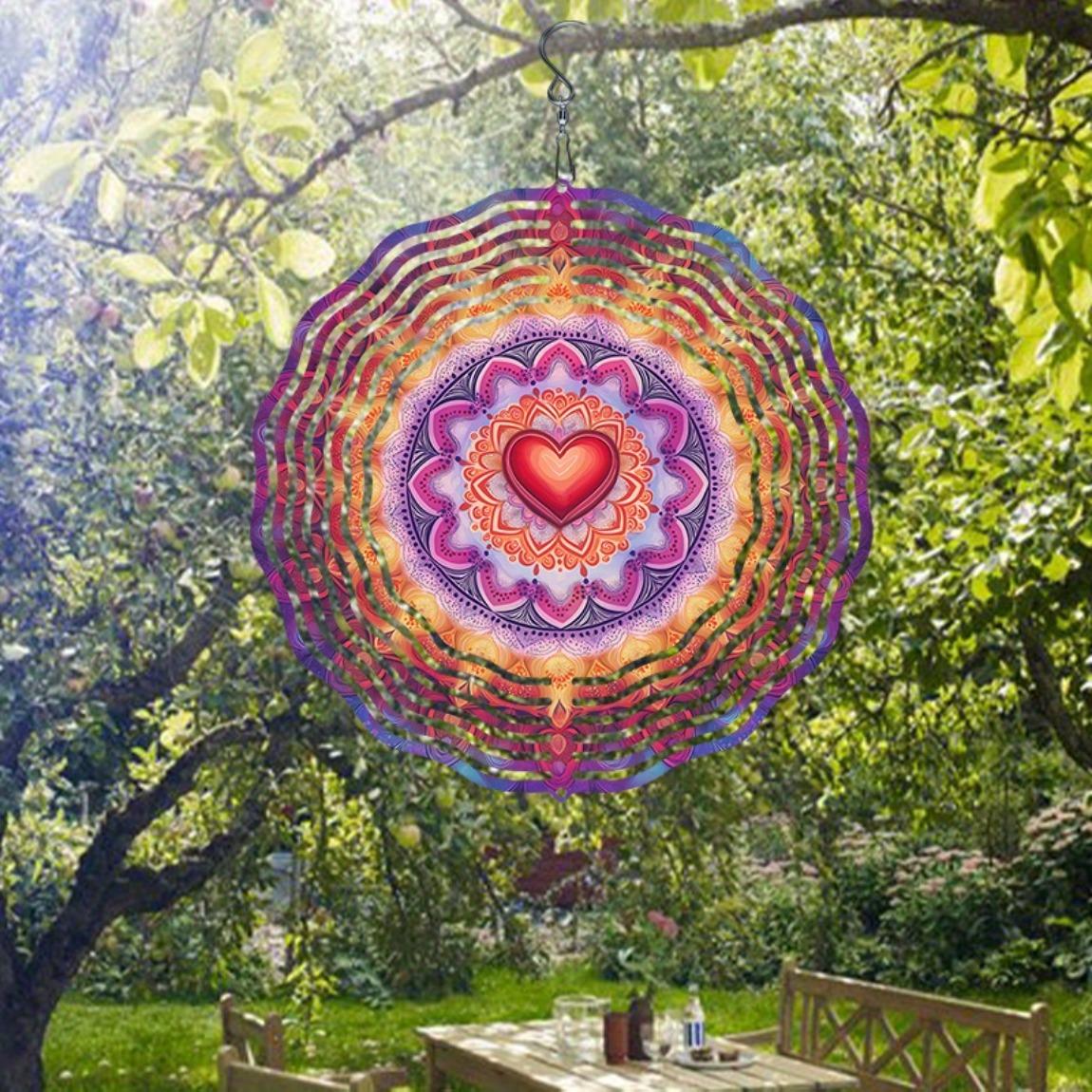 Metal Wind Chime with Colorful Mandala Pattern Rotatable Hanging Garden Decor No Batteries Needed Easy to Install 360 Degree Hook
Metal Wind Chime with Colorful Mandala Pattern Rotatable Hanging Garden Decor No Batteries Needed Easy to Install 360 Degree Hook