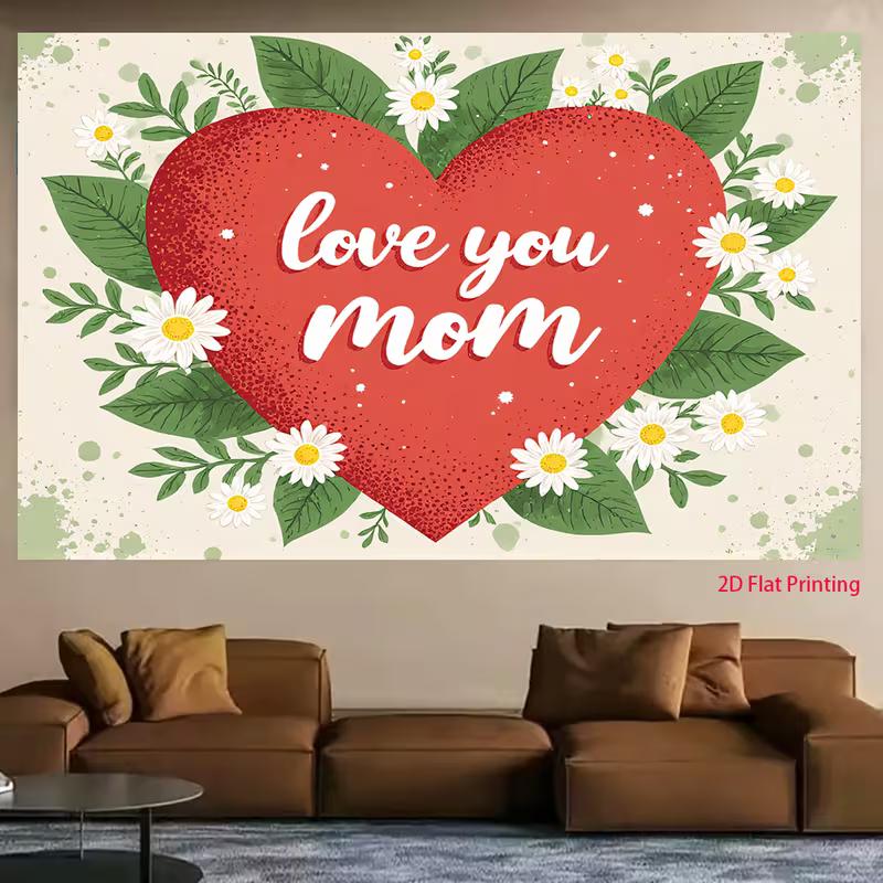 2D Cute Love You Mom Backdrop 2D Flat Print Red Heart with Daisies Background for Events 47.2x31.5inch/120*80cm
2D Cute Love You Mom Backdrop 2D Flat Print Red Heart with Daisies Background for Events 47.2x31.5inch/120*80cm