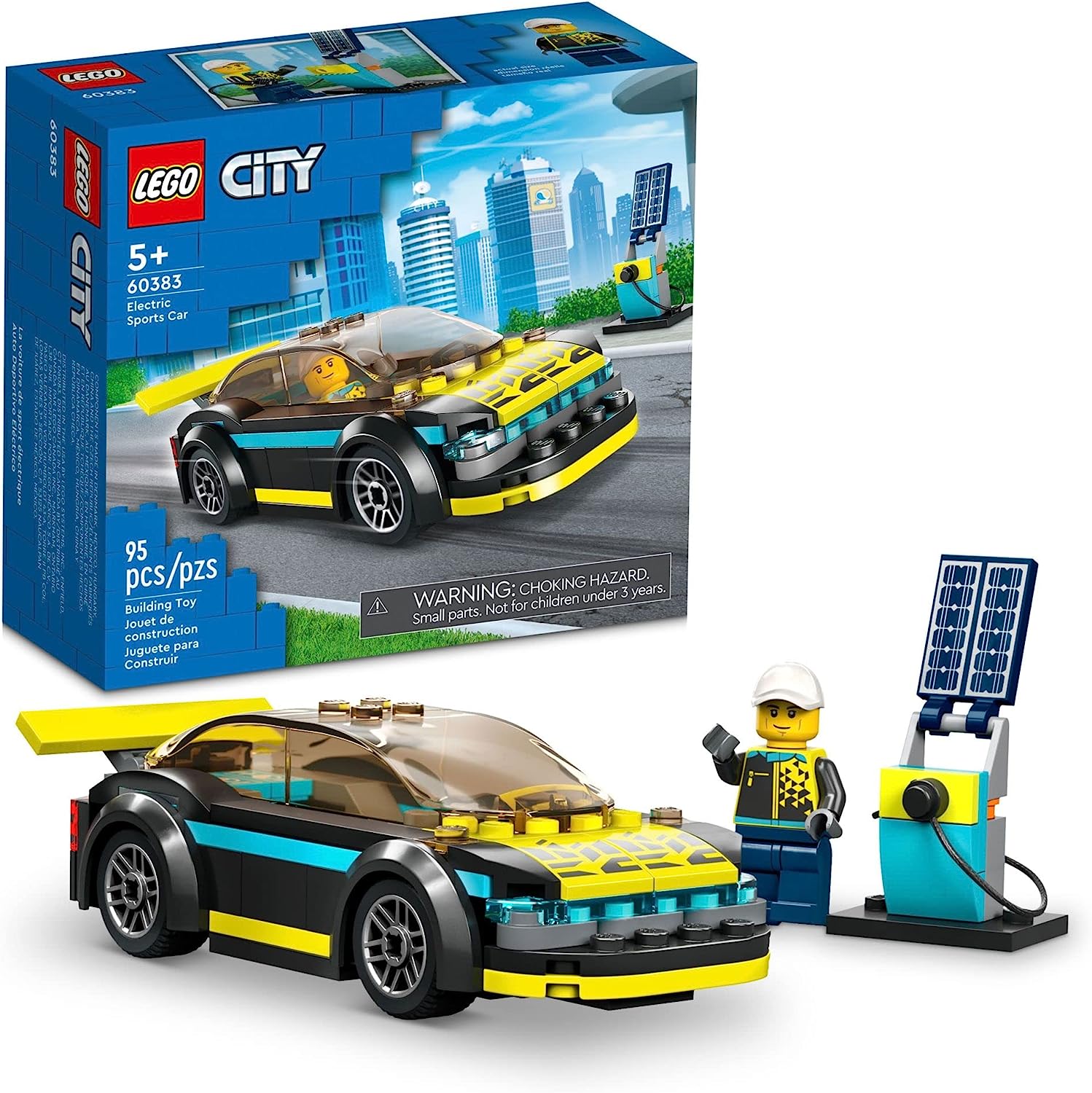 Электрический спортивный автомобиль LEGO City 60383, игрушка для мальчиков и девочек старше 5 лет, детский гоночный автомобиль с минифигуркой гонщика, строительные игрушки
Электрический спортивный автомобиль LEGO City 60383, игрушка для мальчиков и девочек старше 5 лет, детский гоночный автомобиль с минифигуркой гонщика, строительные игрушки