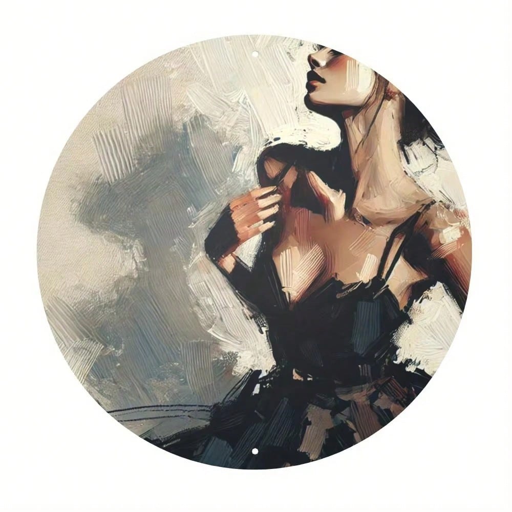 1pc Vintage Metal Tin Sign - Sexy Woman Wall Art, Round Aluminum Plaque Home Bar Decor with Pre-Drilled Holes 20x20 різнокольоровий
1pc Vintage Metal Tin Sign - Sexy Woman Wall Art, Round Aluminum Plaque Home Bar Decor with Pre-Drilled Holes 20x20 різнокольоровий
