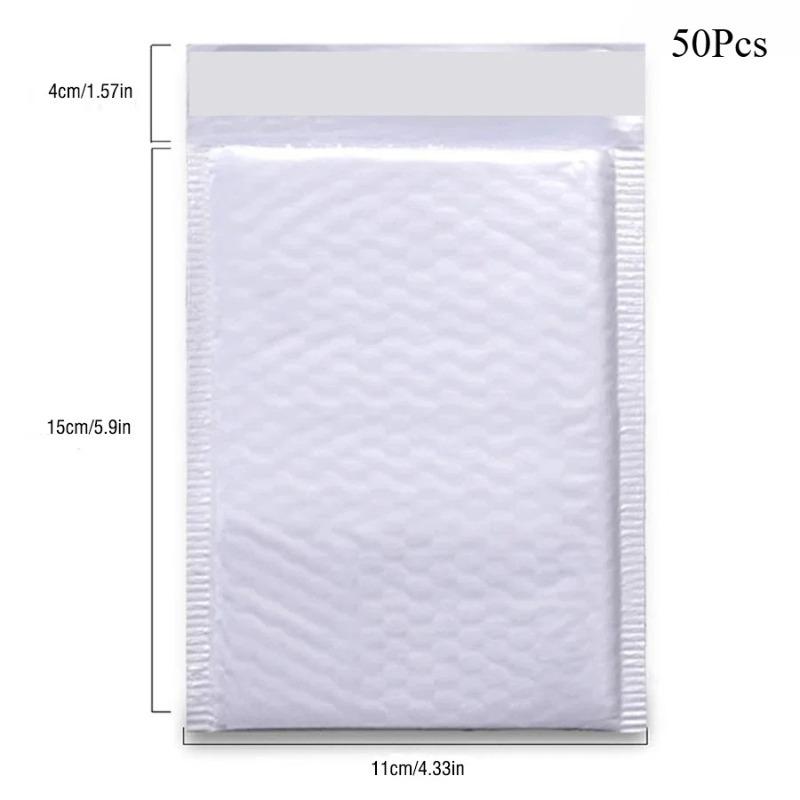 50Pcs White Bubble Envelopes with Bubble Buffering and AntiCollision SelfAdhesive Sealing Strips for Express Packaging 11*15cm
50Pcs White Bubble Envelopes with Bubble Buffering and AntiCollision SelfAdhesive Sealing Strips for Express Packaging 11*15cm