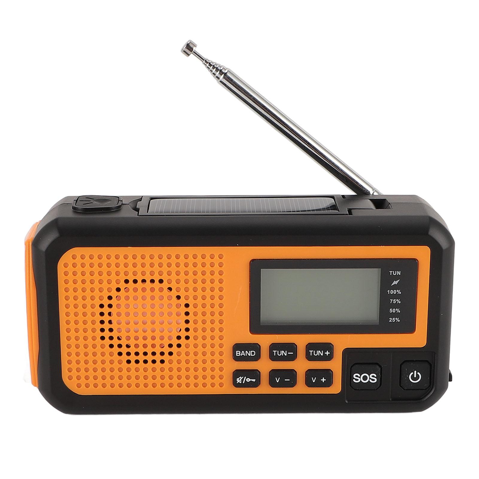 Аварийное радио с ручкой USB, зарядка на солнечной батарее, сигнализация SOS, светодиодный фонарик, радио для кемпинга на открытом воздухе
Аварийное радио с ручкой USB, зарядка на солнечной батарее, сигнализация SOS, светодиодный фонарик, радио для кемпинга на открытом воздухе
