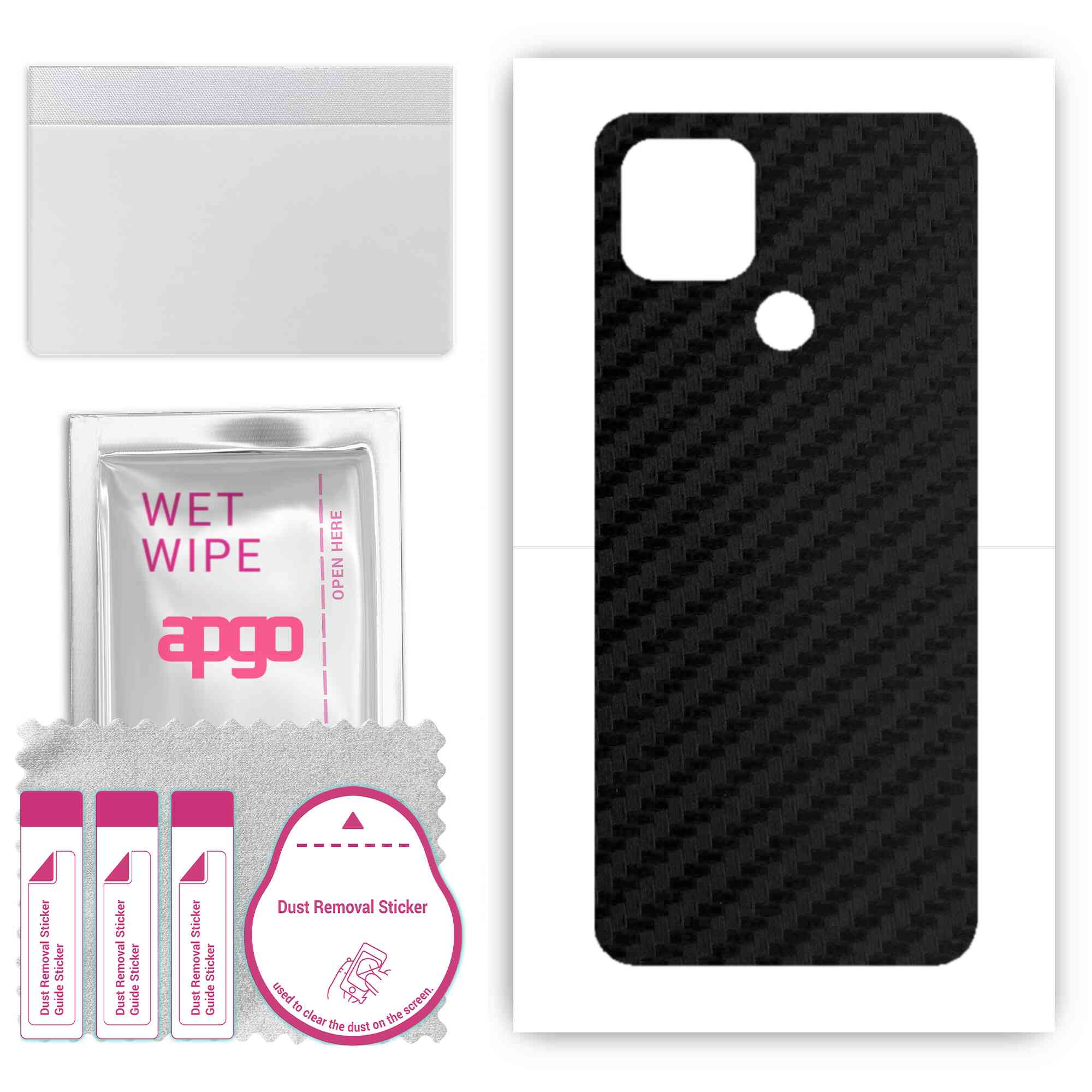 apgo Protective Skin Sticker for the back compatible with Oppo A15, Wrap Film, Foil, Vinyl - Pattern Carbon Black
apgo Protective Skin Sticker for the back compatible with Oppo A15, Wrap Film, Foil, Vinyl - Pattern Carbon Black