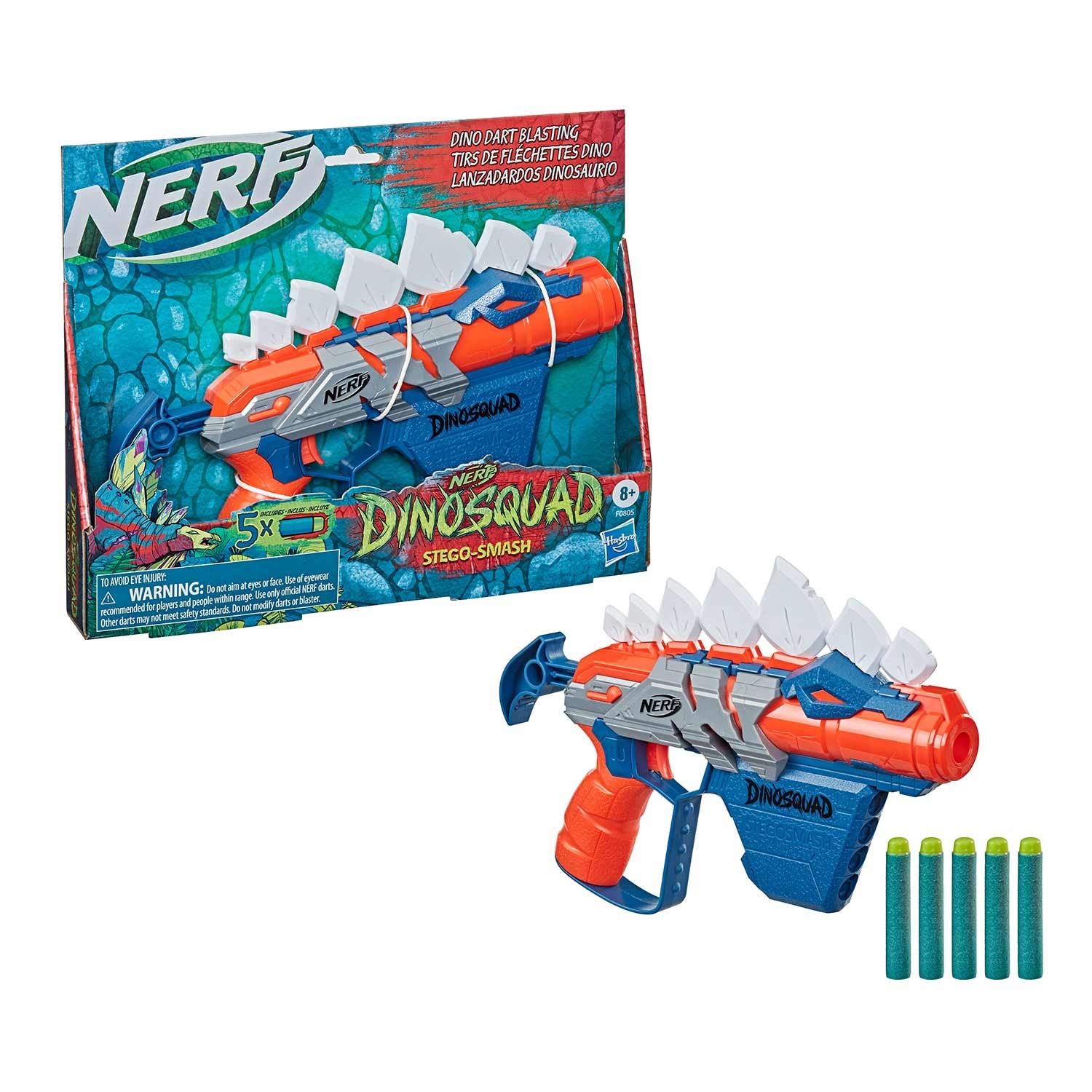 Hasbro Nerf Dino Squad Stego Smash F0805 Подлинный продукт Nerf Elite Официальные дротики в комплекте Дизайн стегозавра
Hasbro Nerf Dino Squad Stego Smash F0805 Подлинный продукт Nerf Elite Официальные дротики в комплекте Дизайн стегозавра