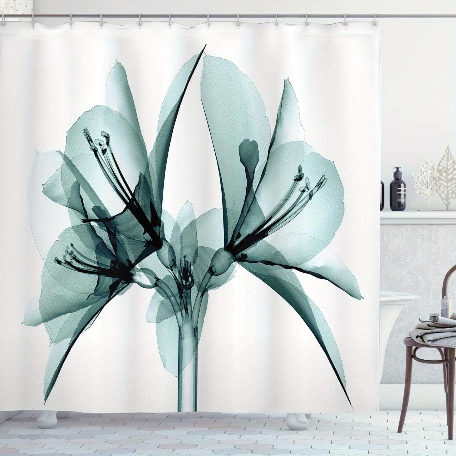 Flower Shower Curtain - Blooming Flower X-ray Vision, Solarized Nature Pattern, Cloth Fabric, Bath Decor Set W90xH180cm
Flower Shower Curtain - Blooming Flower X-ray Vision, Solarized Nature Pattern, Cloth Fabric, Bath Decor Set W90xH180cm