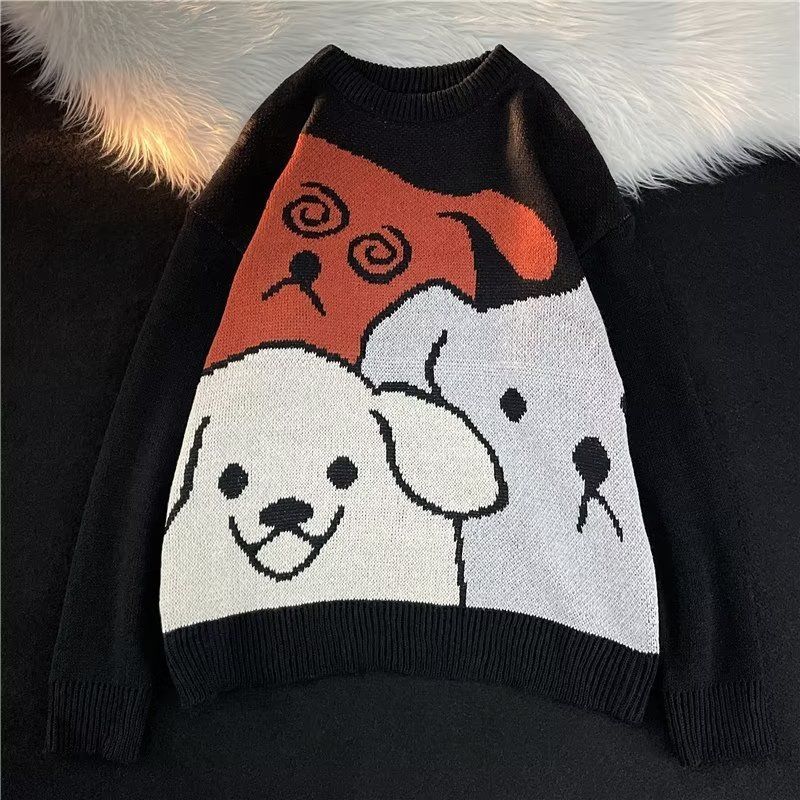 Вязаный свитер, одежда для пар, осень и зима, модный бренд, мультфильм, повседневный, свободный, с круглым вырезом, свитер для женщин M
Вязаный свитер, одежда для пар, осень и зима, модный бренд, мультфильм, повседневный, свободный, с круглым вырезом, свитер для женщин M