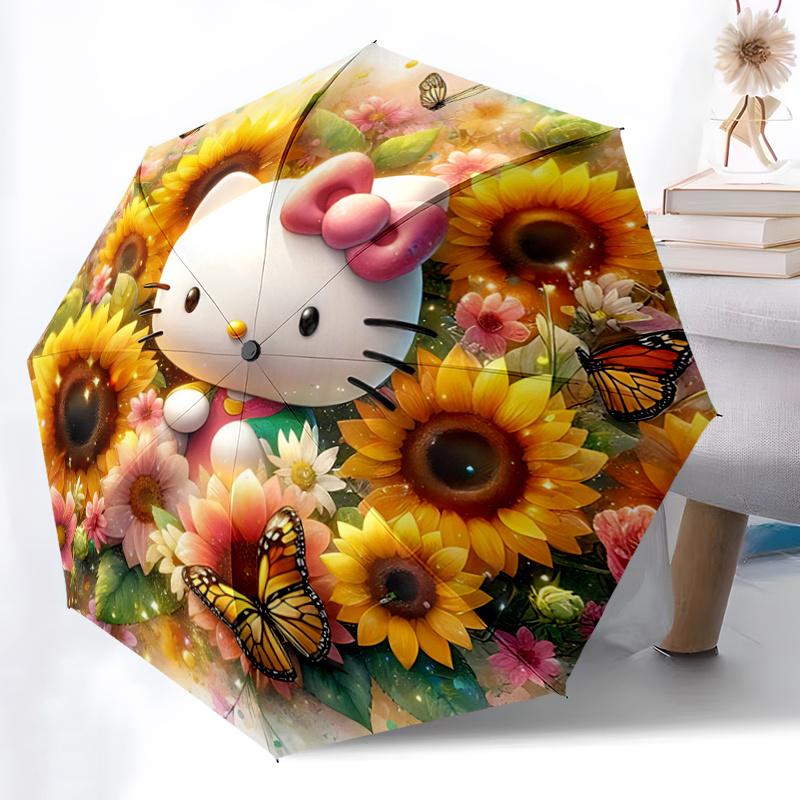 1pc Hello Kitty Sunflower Butterfly Automatic Opening/Closing Umbrella - Portable Folding Design, 8-Rib Iron Frame Outdoor Umbrella, Ideal Gift for Fa
1pc Hello Kitty Sunflower Butterfly Automatic Opening/Closing Umbrella - Portable Folding Design, 8-Rib Iron Frame Outdoor Umbrella, Ideal Gift for Fa