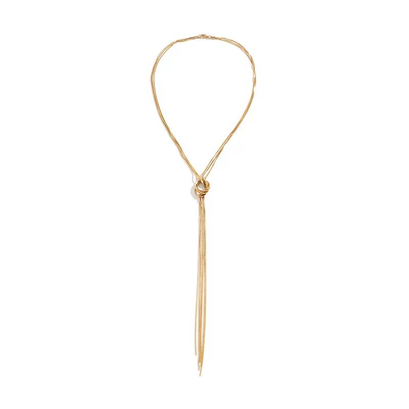 Long Knotted Snake Bone Chain Tassel Necklace for Women, European and American Style, New Sexy Deep V Dress Accessory for Spring 2026 золотой
Long Knotted Snake Bone Chain Tassel Necklace for Women, European and American Style, New Sexy Deep V Dress Accessory for Spring 2026 золотой
