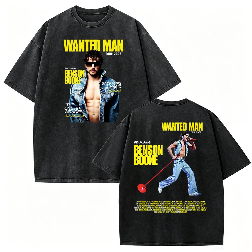 Benson Boone Wanted Man Tour Washed Cotton Tshirt Vintage Women Man ONeck Graphic T Shirts S
Benson Boone Wanted Man Tour Washed Cotton Tshirt Vintage Women Man ONeck Graphic T Shirts S