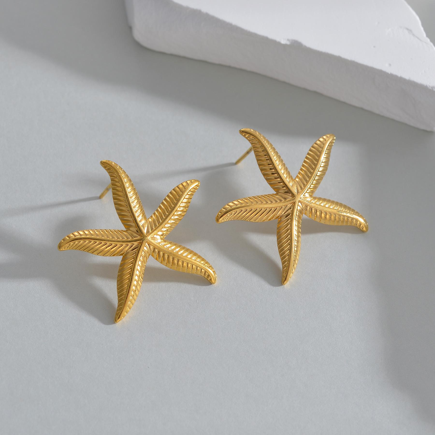 Atoztide Trendy Minimalist Starfish Earrings for Women Girl Stainless Steel Gold Color Irregular Earrings Christmas Jewelry Gift
Atoztide Trendy Minimalist Starfish Earrings for Women Girl Stainless Steel Gold Color Irregular Earrings Christmas Jewelry Gift