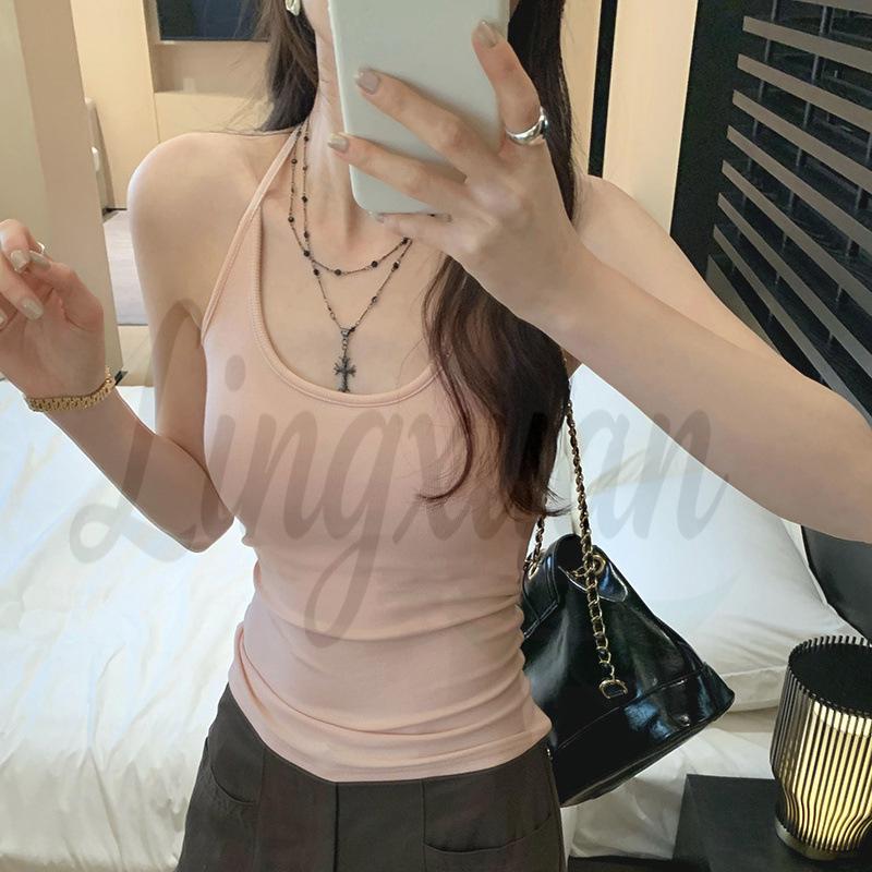 Sleeveless Top with Built-In Chest Pads & Straps, Women s 2026 Spring/Summer Hot Girl Style Small рожевий
Sleeveless Top with Built-In Chest Pads & Straps, Women s 2026 Spring/Summer Hot Girl Style Small рожевий
