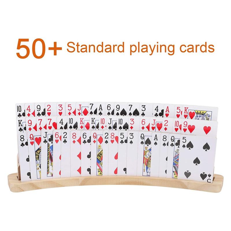 ABWR-2Set Curved Wooden Playing Cards Holder Tray Rack Organizer Solid Card Holder For Bridge Canasta Strategy Card Playing
ABWR-2Set Curved Wooden Playing Cards Holder Tray Rack Organizer Solid Card Holder For Bridge Canasta Strategy Card Playing
