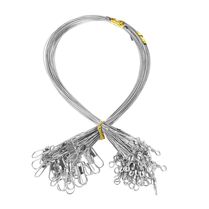 20PCS Sliver Anti Bite Steel Fishing Line Steel Wire Leader With Swivel Fishing Accessory Lead Core Leash Fishing Wire 15CM-30CM
20PCS Sliver Anti Bite Steel Fishing Line Steel Wire Leader With Swivel Fishing Accessory Lead Core Leash Fishing Wire 15CM-30CM