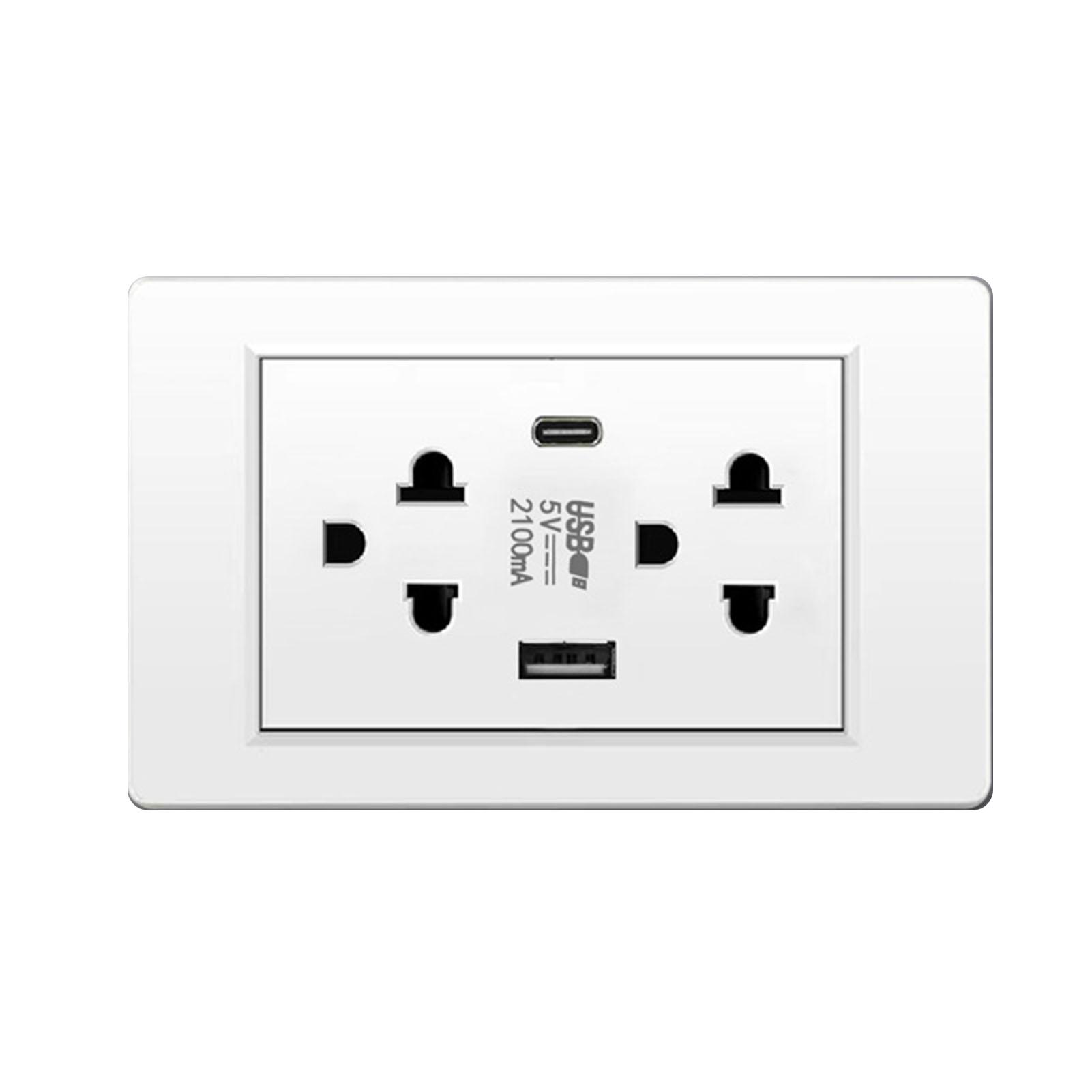 Thailand Type Electrical Wall Receptacle Outlet Space Saving USB Type C Wall Charger Outlet for білий
Thailand Type Electrical Wall Receptacle Outlet Space Saving USB Type C Wall Charger Outlet for білий