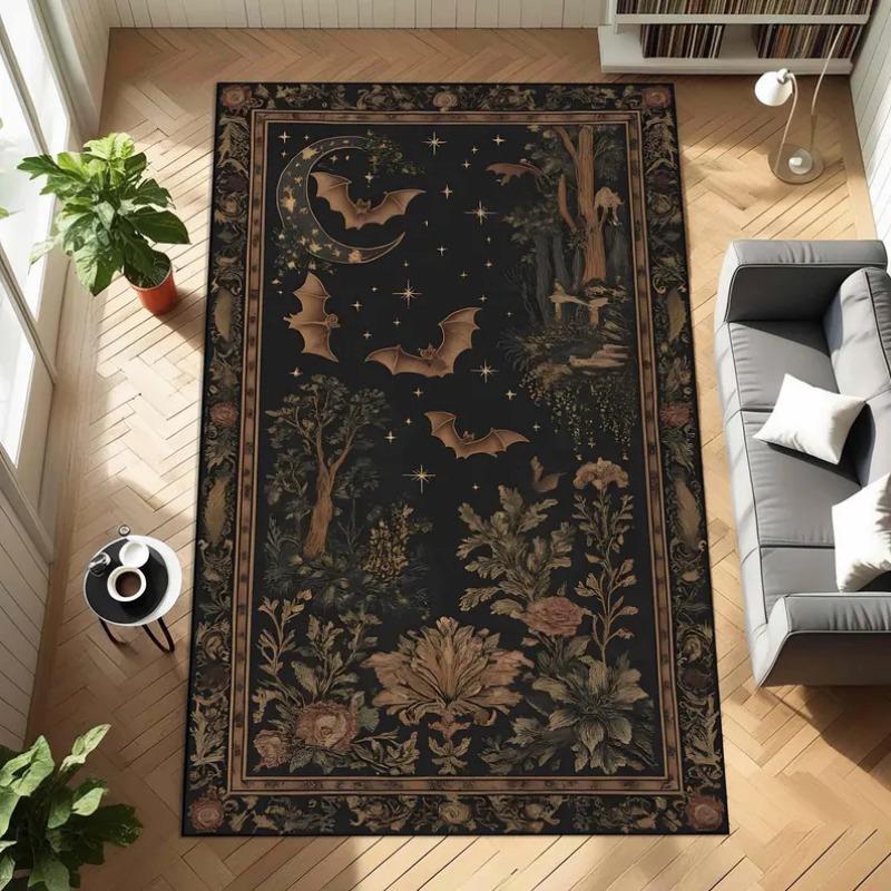 Dark Gothic Bat Forest Rug Retro Witchy Spider Web Pattern Carpet for Living Room Bedroom Dark Academia Decor NonSlip Floor Mat 50x80cm
Dark Gothic Bat Forest Rug Retro Witchy Spider Web Pattern Carpet for Living Room Bedroom Dark Academia Decor NonSlip Floor Mat 50x80cm