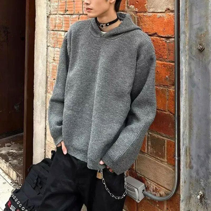 Повседневные толстовки с капюшоном в гонконгском стиле, новинка осени-зимы, однотонные, мужская одежда, свободные винтажные вязаные пуловеры с длинным рукавом L серый
Повседневные толстовки с капюшоном в гонконгском стиле, новинка осени-зимы, однотонные, мужская одежда, свободные винтажные вязаные пуловеры с длинным рукавом L серый