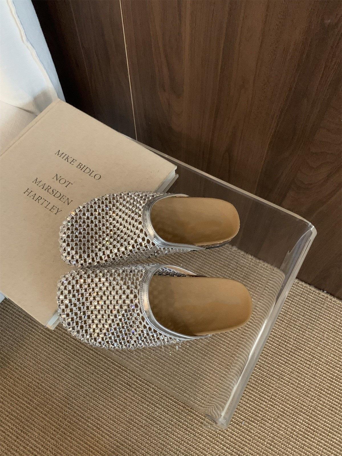 Thick-soled mesh rhinestone temperament baotou half slippers women s shoes wear 2025 summer fishing net hollow Birken slippers 35
Thick-soled mesh rhinestone temperament baotou half slippers women s shoes wear 2025 summer fishing net hollow Birken slippers 35