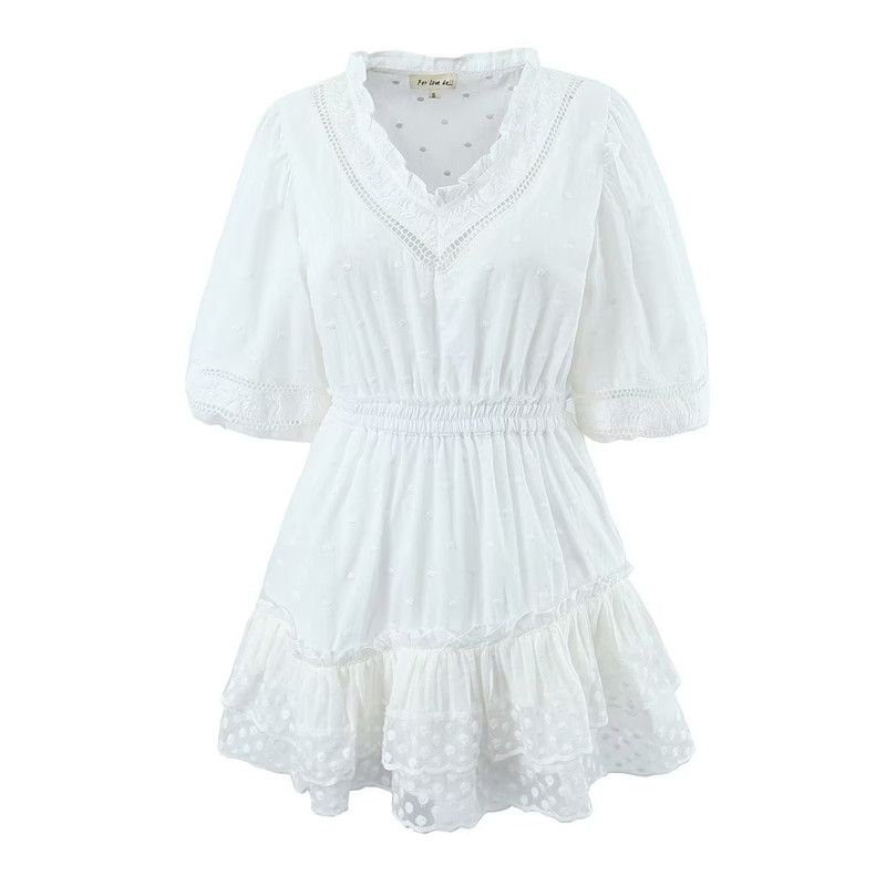 French Style Temperament Chic Refined Handmade Lace Dress Embroider White(High quality) L
French Style Temperament Chic Refined Handmade Lace Dress Embroider White(High quality) L