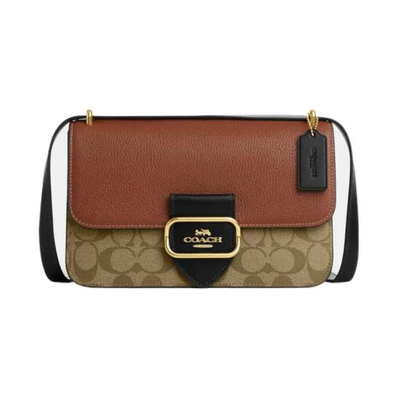 COACH Morgan Square 25 Classic Presbyopia Logo Flap Snap Fabric with Leather Shoulder Crossbody Bag Medium Women s Khaki and Brown чорний
COACH Morgan Square 25 Classic Presbyopia Logo Flap Snap Fabric with Leather Shoulder Crossbody Bag Medium Women s Khaki and Brown чорний