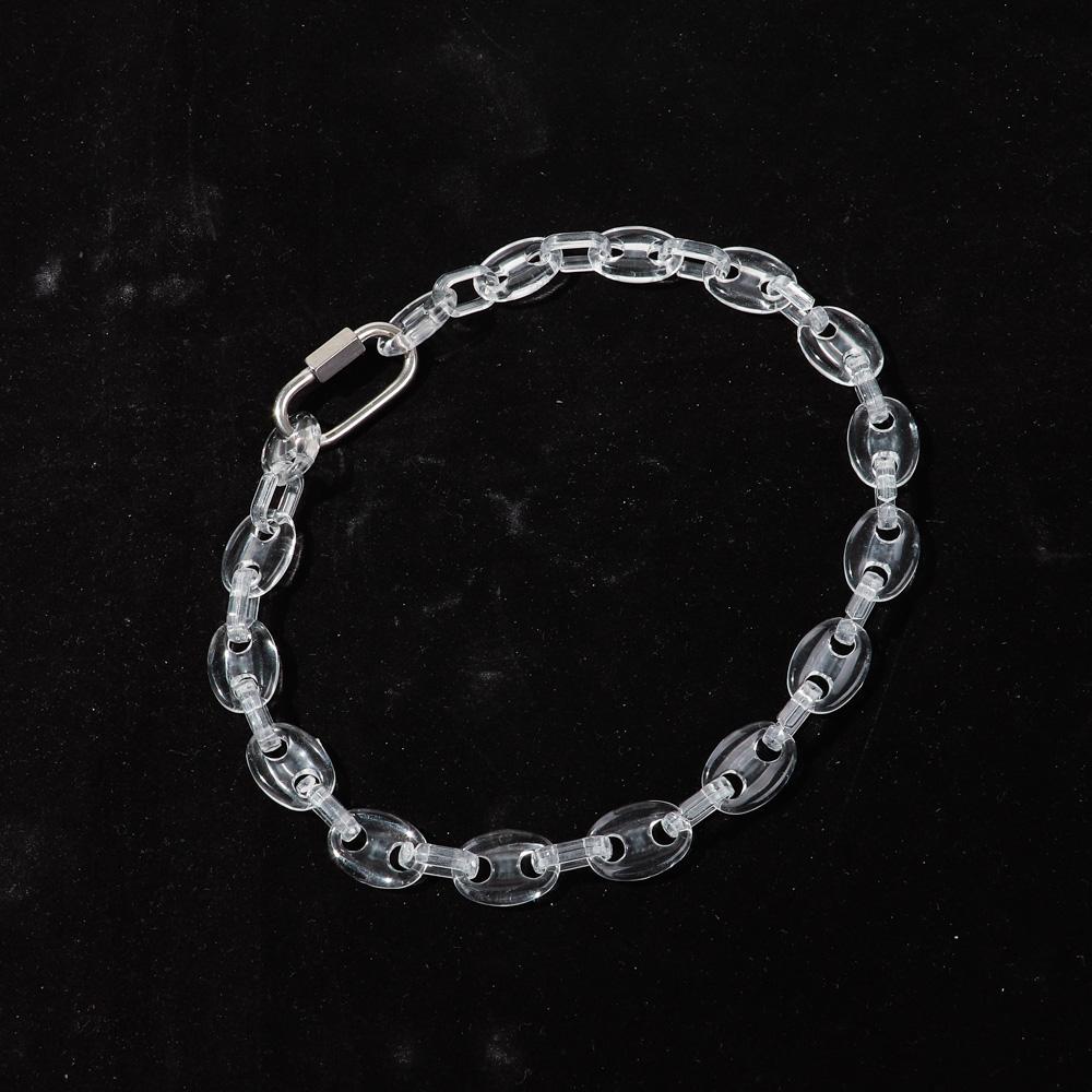 New Iridescent Clear Pig Nose Acrylic Chain Choker for Women Men HipHop Coffee Bean Link Buckle Pendant Necklace Jewelry Gift
New Iridescent Clear Pig Nose Acrylic Chain Choker for Women Men HipHop Coffee Bean Link Buckle Pendant Necklace Jewelry Gift