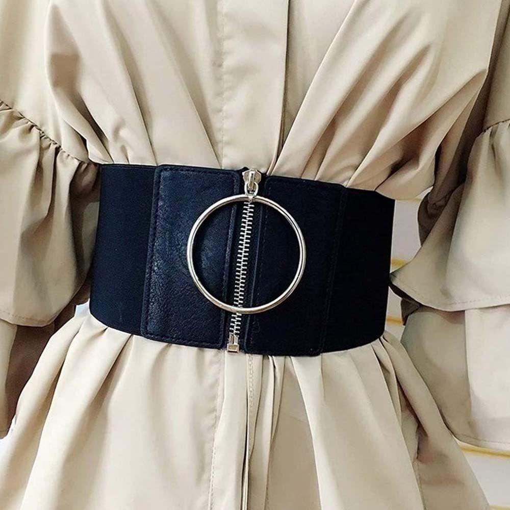 Ring High Waist Skirt Decorations Female Waistband Zipper Elastic Belt Cummerbunds Wide Waist Belt
Ring High Waist Skirt Decorations Female Waistband Zipper Elastic Belt Cummerbunds Wide Waist Belt