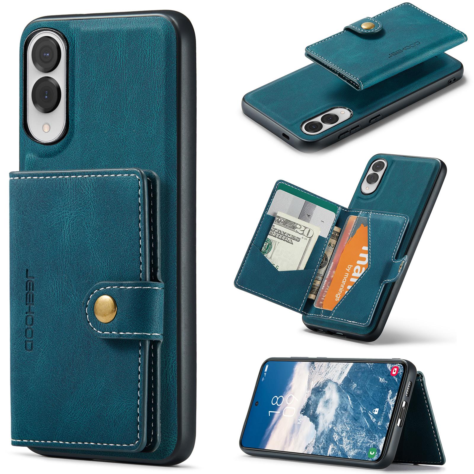 For Samsung Galaxy S25 Edge Case JEEHOOD J01 Retro Leather Phone Back Cover with Detachable Magnetic Card Holder Blue
For Samsung Galaxy S25 Edge Case JEEHOOD J01 Retro Leather Phone Back Cover with Detachable Magnetic Card Holder Blue