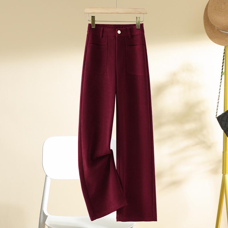 Шенилловые женские вельветовые брюки широкого кроя - Коллекция Осень/Зима 2024 32