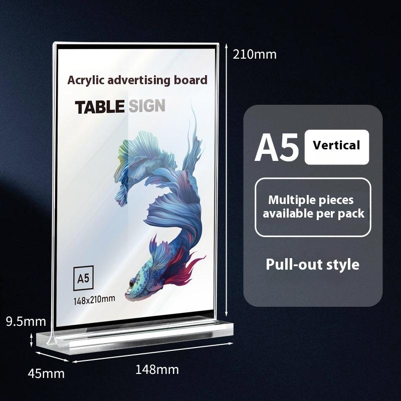 1 шт. Акриловий тримач для табличок A4/A5/A6 Настільна підставка-дисплей Стійка для цінників Тримач для меню Ресторан
1 шт. Акриловий тримач для табличок A4/A5/A6 Настільна підставка-дисплей Стійка для цінників Тримач для меню Ресторан