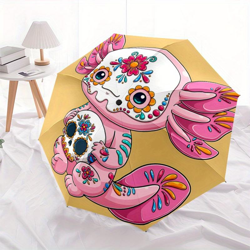 1pc Day of the Dead Pink Lizard Pattern Beautiful Looking Automatic Folding Umbrella, 3 Folding, 8 Iron Frame Design, Durable and Suitable for Travel
1pc Day of the Dead Pink Lizard Pattern Beautiful Looking Automatic Folding Umbrella, 3 Folding, 8 Iron Frame Design, Durable and Suitable for Travel