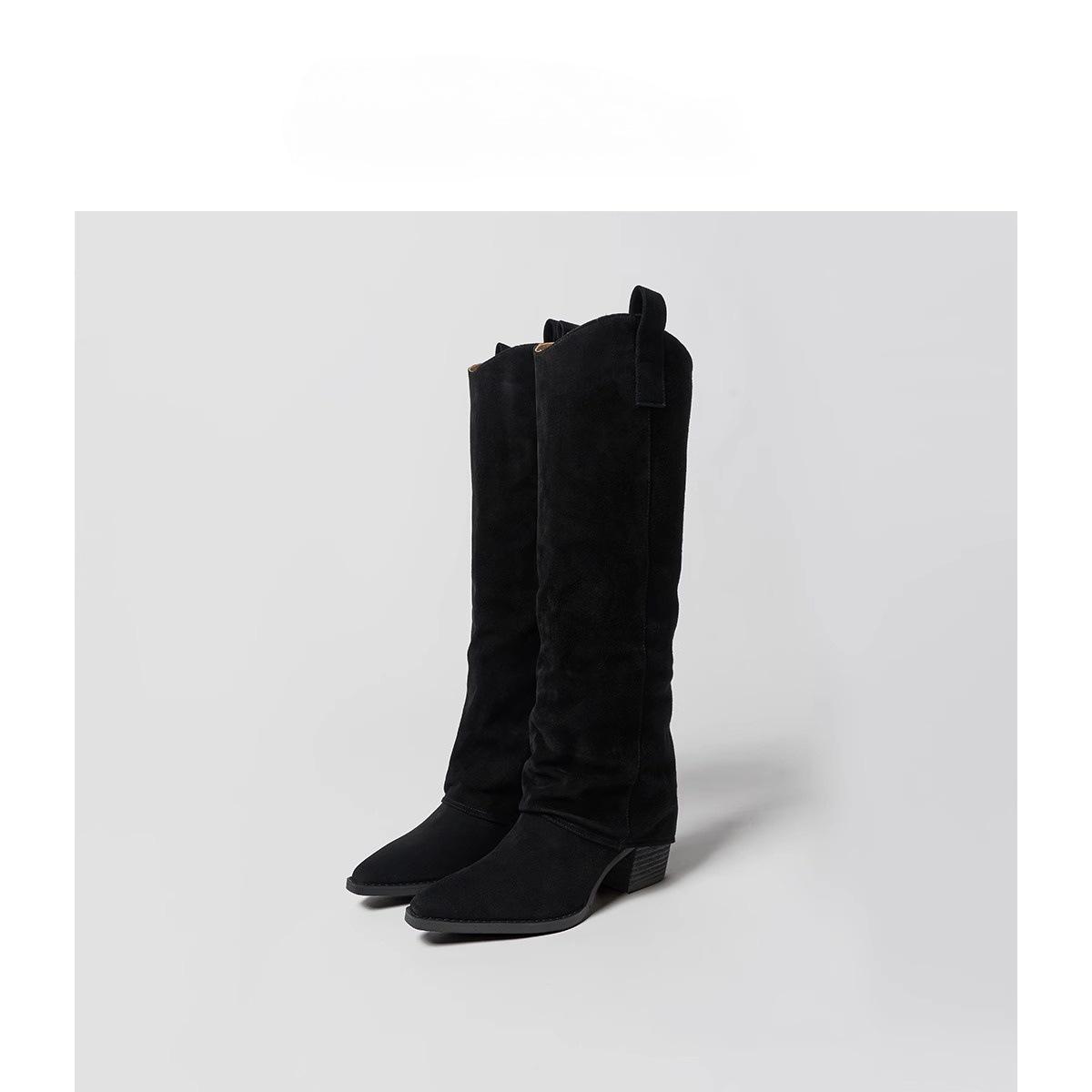 Brown pile boots women s 2025 autumn and winter new tall pleated knight boots pointed thick heel western cowboy boots 42 чорний
Brown pile boots women s 2025 autumn and winter new tall pleated knight boots pointed thick heel western cowboy boots 42 чорний