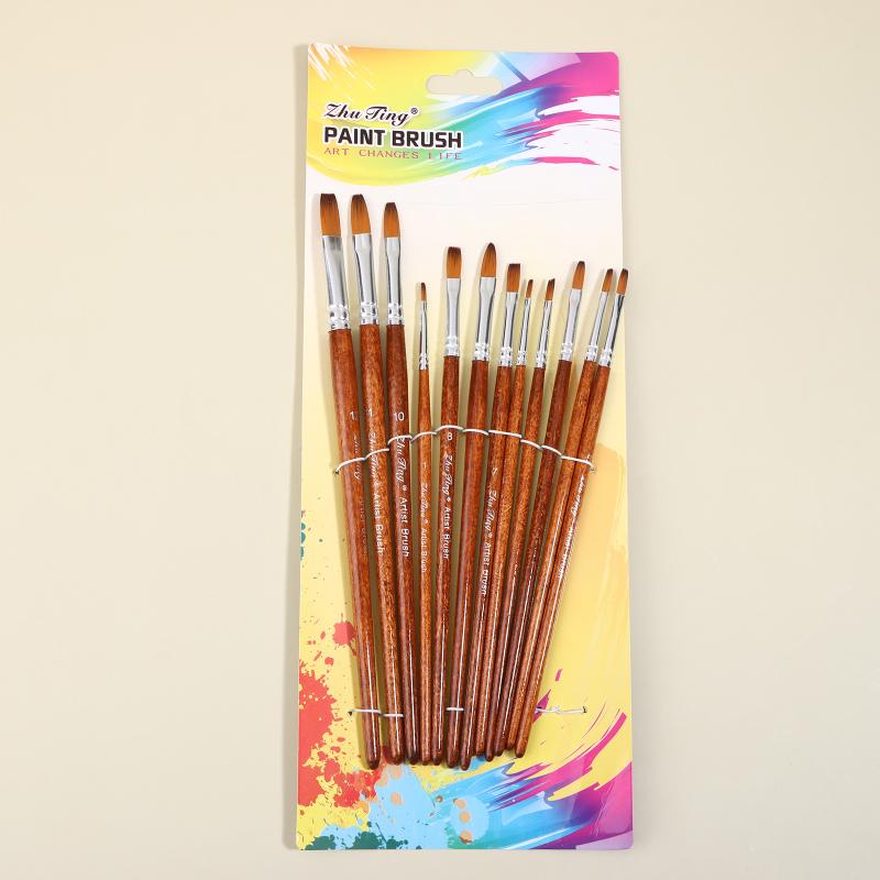 12/24Pcs Artist Paint Brushes Set Pointed/Flat Head Fine Detail Brushes Premium Nylon Brush For Painting Supplies
12/24Pcs Artist Paint Brushes Set Pointed/Flat Head Fine Detail Brushes Premium Nylon Brush For Painting Supplies