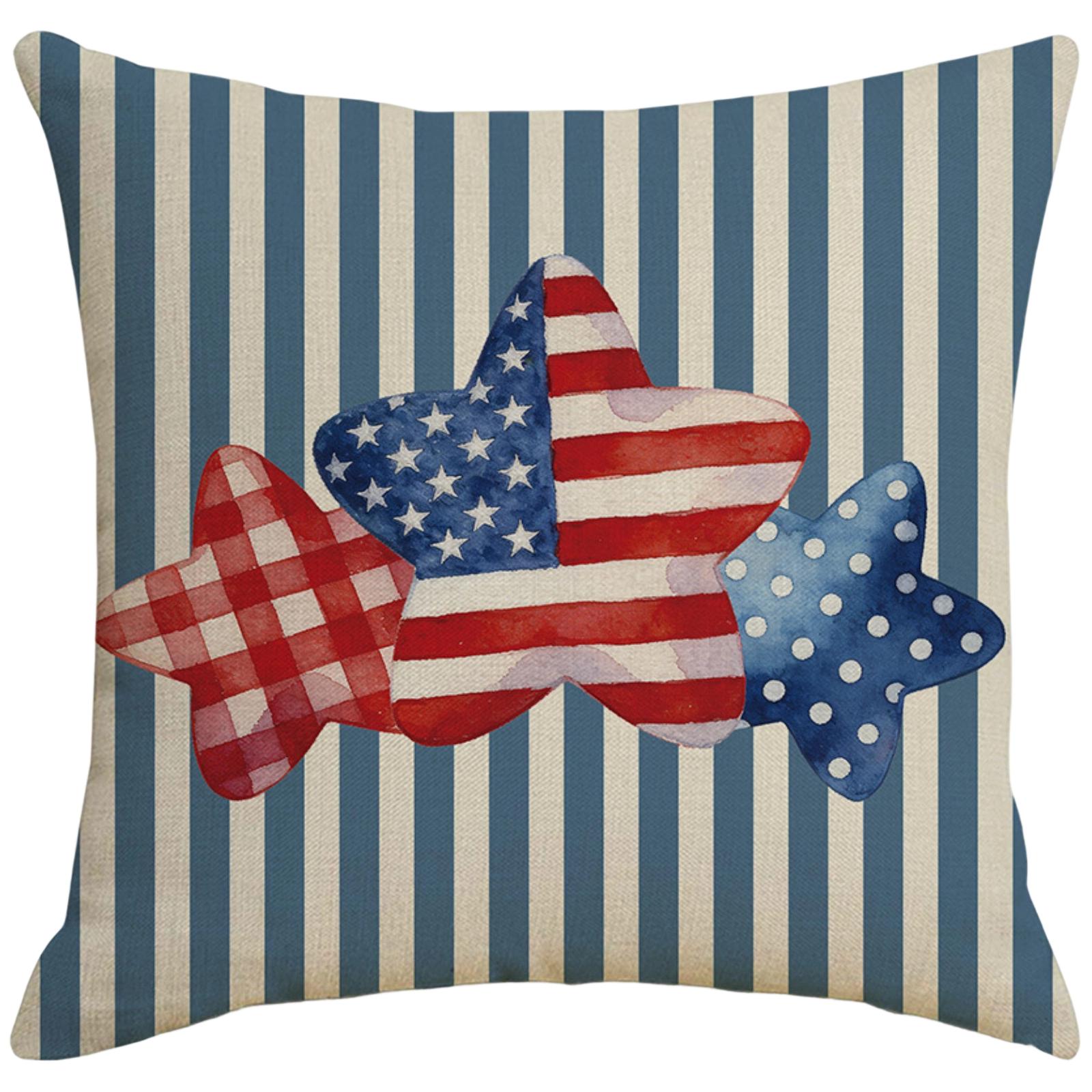 Decorative Throw Pillow Cover with Patriotic Star and Heart Ornaments Pattern for Sofa Couch Home Decor Suitable for Anniversary Celebration One Size
Decorative Throw Pillow Cover with Patriotic Star and Heart Ornaments Pattern for Sofa Couch Home Decor Suitable for Anniversary Celebration One Size