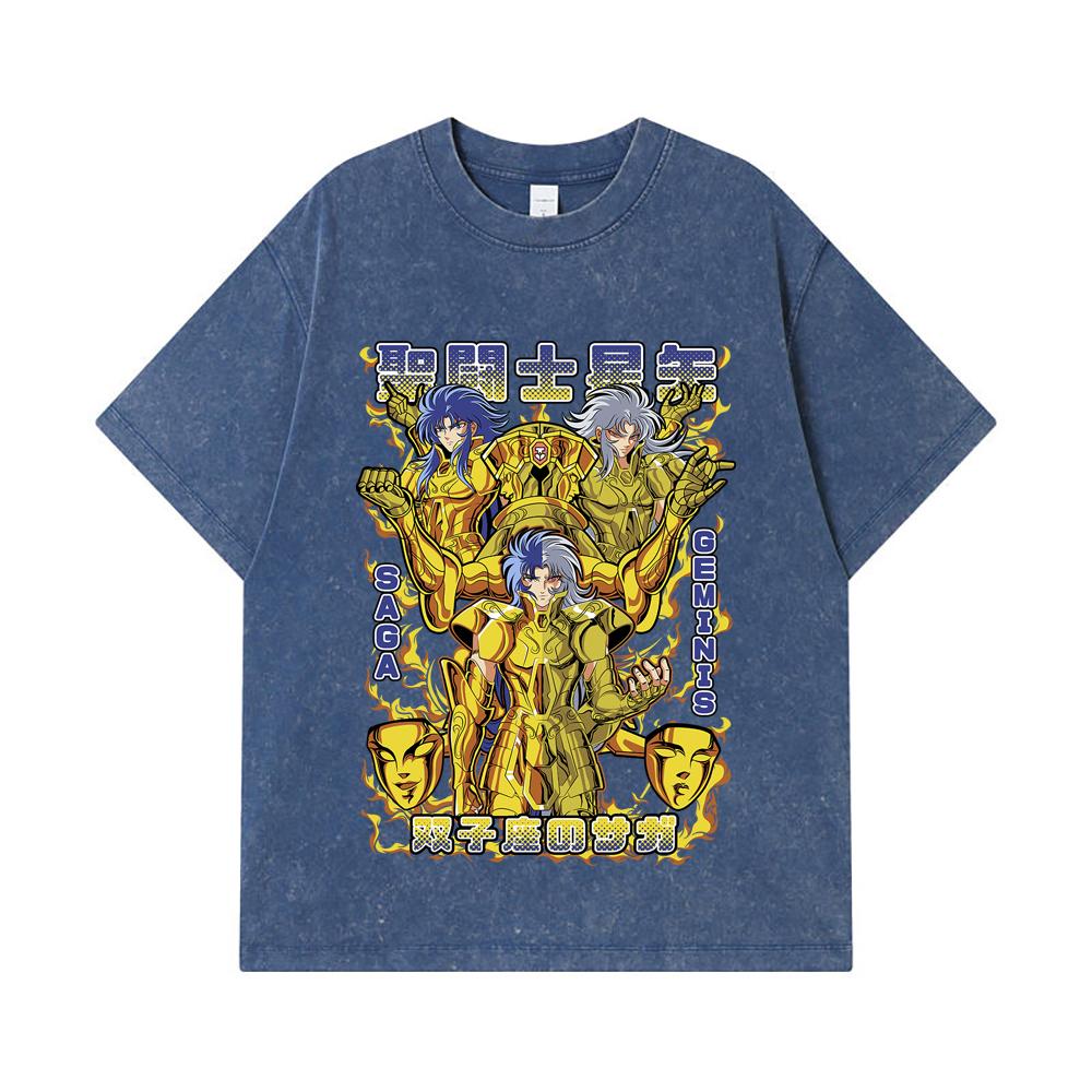 275 GSM Washed T-shirts 100% Cotton Saint Seiya V21 Gemini Print Unisex Heavy Cotton T Shirt 2XL королівський синій колір
275 GSM Washed T-shirts 100% Cotton Saint Seiya V21 Gemini Print Unisex Heavy Cotton T Shirt 2XL королівський синій колір