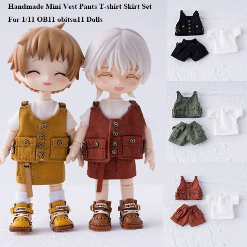 Handmade Doll Vest Pants Casual Clothes Tops for 1/12 BJD GSC p9 Dolls For 1/11 OB11 obitsu11 Dolls Female Green
Handmade Doll Vest Pants Casual Clothes Tops for 1/12 BJD GSC p9 Dolls For 1/11 OB11 obitsu11 Dolls Female Green