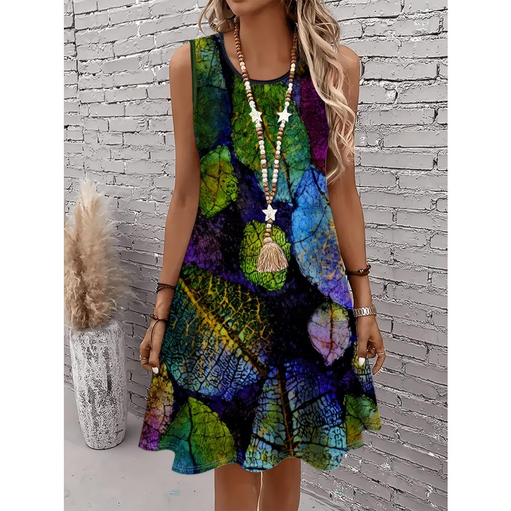 Women s Floral Leaf Print Sleeveless A-Line Dress Casual Summer Maxi Dress for Park Beach Casual Female Clothing Y2k Clothes XL
Women s Floral Leaf Print Sleeveless A-Line Dress Casual Summer Maxi Dress for Park Beach Casual Female Clothing Y2k Clothes XL