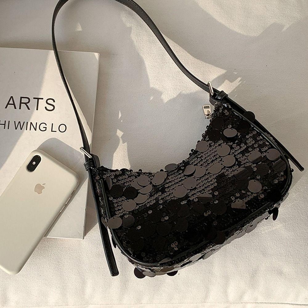 Mobile Phone Bag Sequin Bag Evening Bag Silver Shoulder Bag Portable Blingbling Handbag Students чорний
Mobile Phone Bag Sequin Bag Evening Bag Silver Shoulder Bag Portable Blingbling Handbag Students чорний