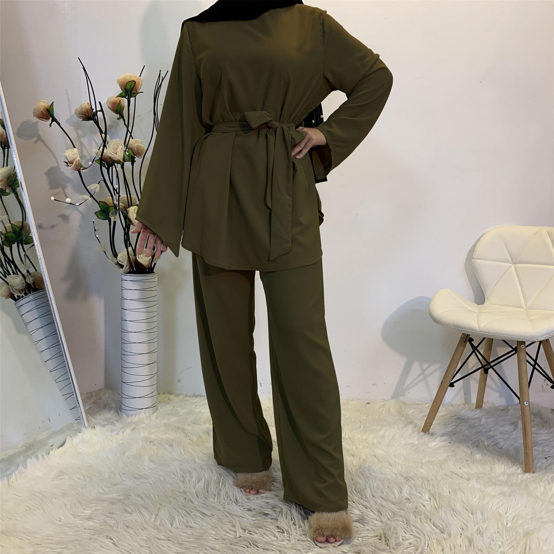 Women s Plus Size Cross-Border Modest Suit with Wide-Leg Pants and Tie-Up Set XXL зелений
Women s Plus Size Cross-Border Modest Suit with Wide-Leg Pants and Tie-Up Set XXL зелений