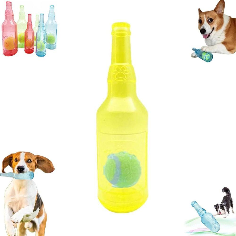 Plastic Dog Water Bottle Toy Water Bottle Cruncher Bottle Chew Toys for Dogs Blue with ball-S
Plastic Dog Water Bottle Toy Water Bottle Cruncher Bottle Chew Toys for Dogs Blue with ball-S