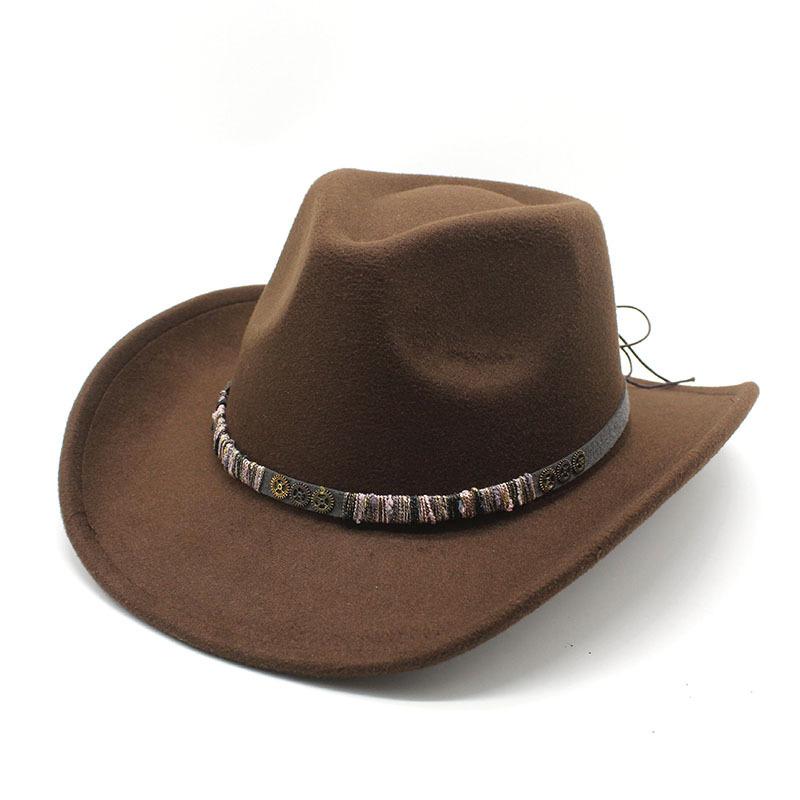 Xizang Ethnic Hat, Cowboy Hat, Ethnic Style Retro Top Hat, Sunshade, Wide Brim, Big Brim, Tweed Men And Women M(56-58cm) темно-коричневого кольору
Xizang Ethnic Hat, Cowboy Hat, Ethnic Style Retro Top Hat, Sunshade, Wide Brim, Big Brim, Tweed Men And Women M(56-58cm) темно-коричневого кольору