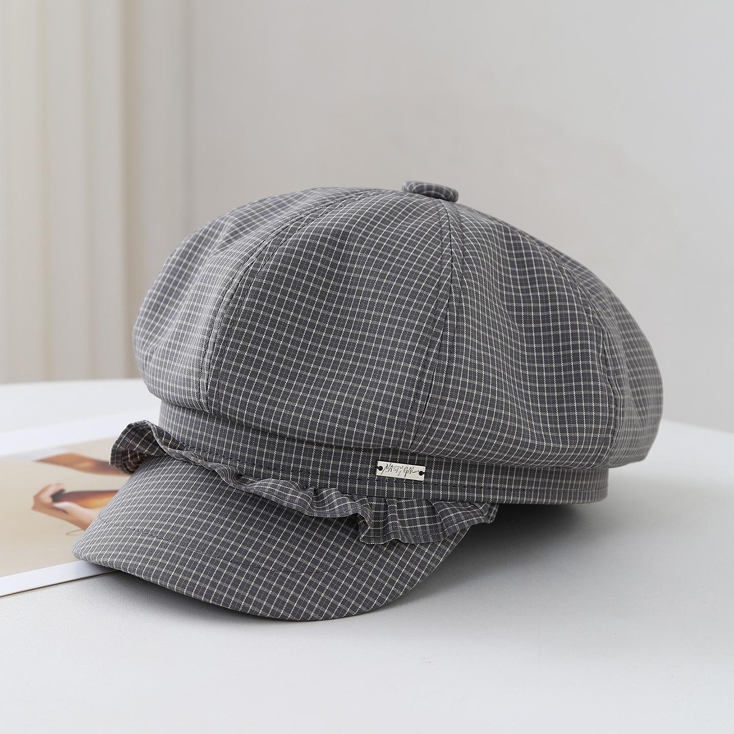 Striped Plaid Octagonal Cap Women Beret, Spring Summer Lace Cute Thin Painter Hat Female Vintage New M серый
Striped Plaid Octagonal Cap Women Beret, Spring Summer Lace Cute Thin Painter Hat Female Vintage New M серый