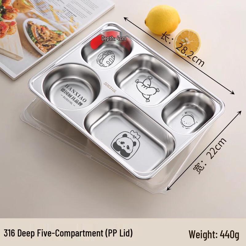 Panda 316 Stainless Steel Divided Lunch Plate
Panda 316 Stainless Steel Divided Lunch Plate