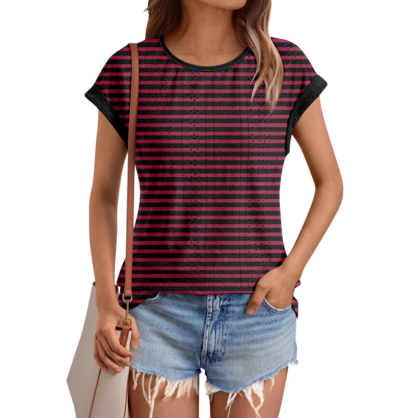 Женские топы, футболки с коротким рукавом, блузки с принтом, нарядные повседневные ажурные вышивки, летняя модная одежда XL винный
Женские топы, футболки с коротким рукавом, блузки с принтом, нарядные повседневные ажурные вышивки, летняя модная одежда XL винный